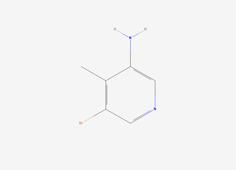 Two-dimensional chemical structure of 5-Bromo-4-methylpyridin-3-amine