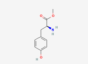 Two-dimensional chemical structure of L-Tyrosine Methyl Ester, CAS 1080-06-4