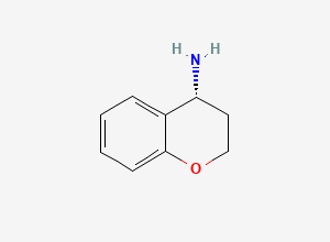 Two-dimensional chemical structure of (R)-Chroman-4-amine