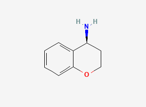 Two-dimensional chemical structure of (S)-chroman-4-amine