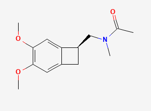Two-dimensional chemical structure of (S)-N-((3,4-Dimethoxybicyclo[4.2.0]octa-1(6),2,4-trien-7-yl)methyl)-N-methylacetamide
