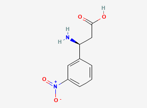 Two-dimensional chemical structure of (s)-3-Amino-3-(3-nitrophenyl)propionic acid