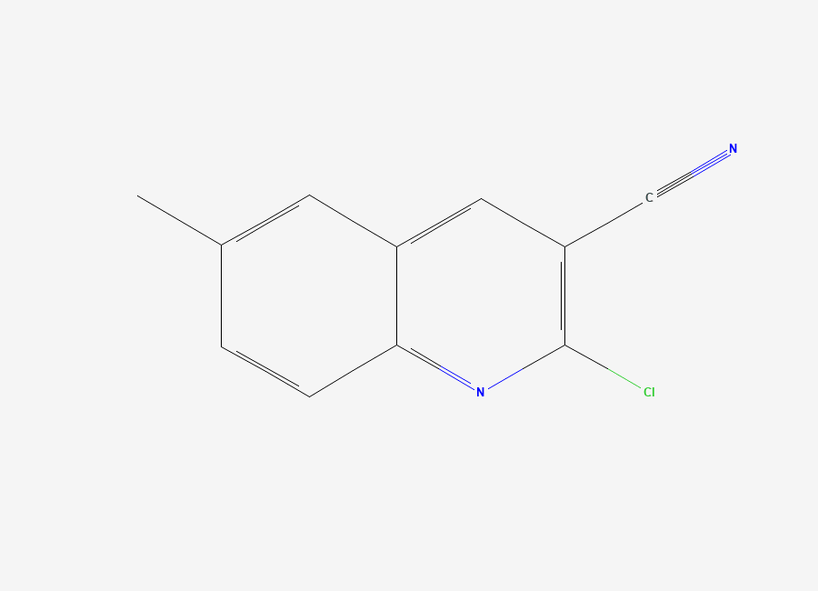 Two-dimensional chemical structure of 2-Chloro-6-methylquinoline-3-carbonitrile