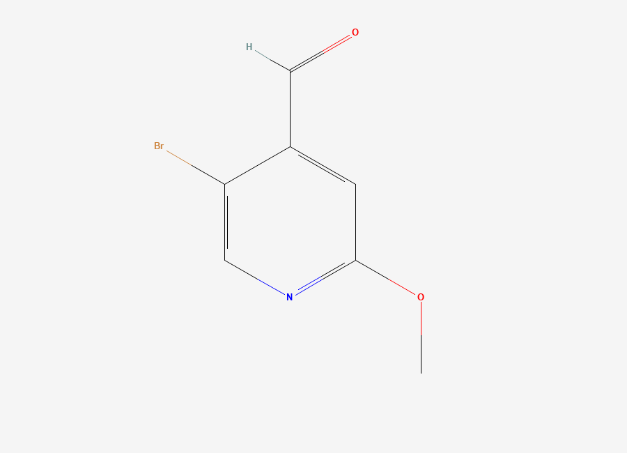 Two-dimensional chemical structure of 5-Bromo-2-methoxypyridine-4-carbaldehyde