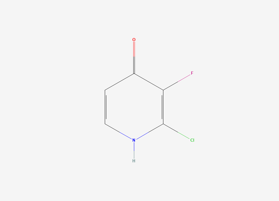 Two-dimensional chemical structure of 2-Chloro-3-fluoro-4-hydroxypyridine