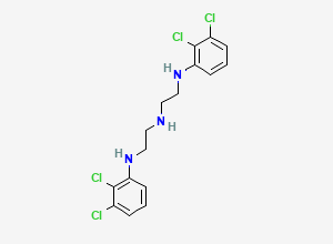 Two-dimensional chemical structure of Di-[2-(2,3-dichlorophenyl)aminoethyl]amine, CAS 1424857-89-5