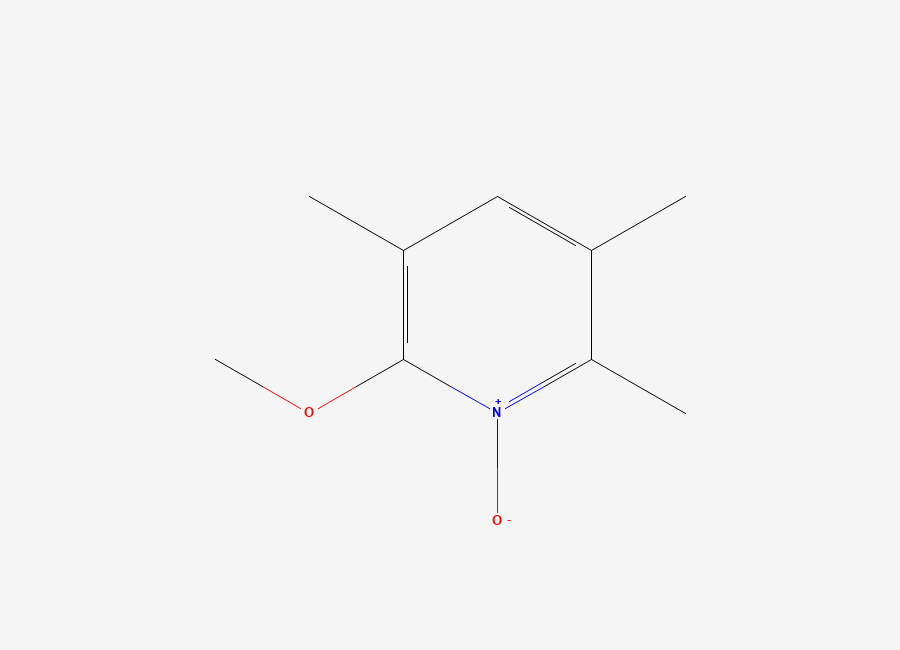 Two-dimensional chemical structure of 2-Methoxy-3,5,6-trimethylpyridine 1-oxide