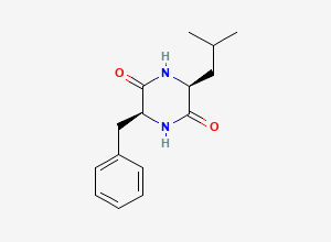 Two-dimensional chemical structure of cyclo(L-leucyl-L-phenylalanyl)