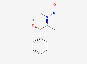 Two-dimensional chemical structure of N-[(1S,2S)-1-hydroxy-1-phenylpropan-2-yl]-N-methylnitrous amide