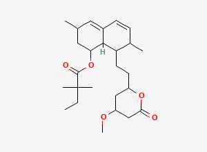 Two-dimensional chemical structure of Simvastatin EP Impurity J/ Simvastatin Methyl Ether, CAS 864357-88-0