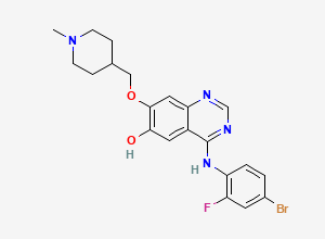 Two-dimensional chemical structure of O-Desmethyl Vandetanib, CAS 910298-60-1