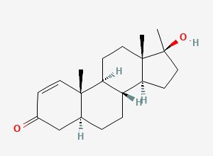 Two-dimensional chemical structure of Oxandrolone Δ1-Mestalone/ 17α-Methyl-1-testosterone, CAS 65-04-3