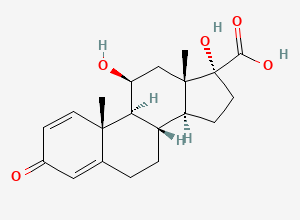 Two-dimensional chemical structure of Prednisolone Impurity B / Prednienic Acid, CAS 37927-29-0