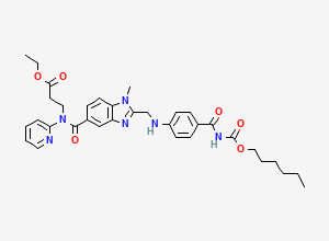 Two-dimensional chemical structure of Dabigatran Etexilate Mesylate, CAS 1408238-40-3