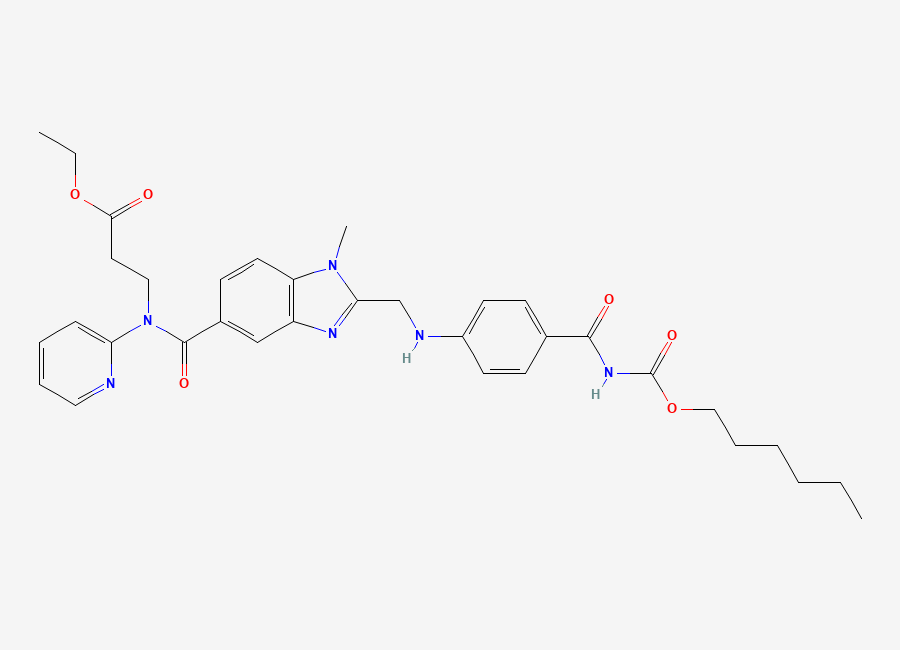 Two-dimensional chemical structure of Dabigatran Etexilate Mesylate, CAS 1408238-40-3