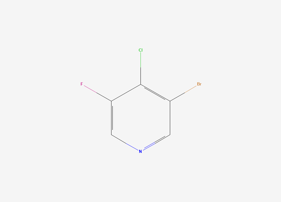 Two-dimensional chemical structure of 3-Bromo-4-chloro-5-fluoropyridine