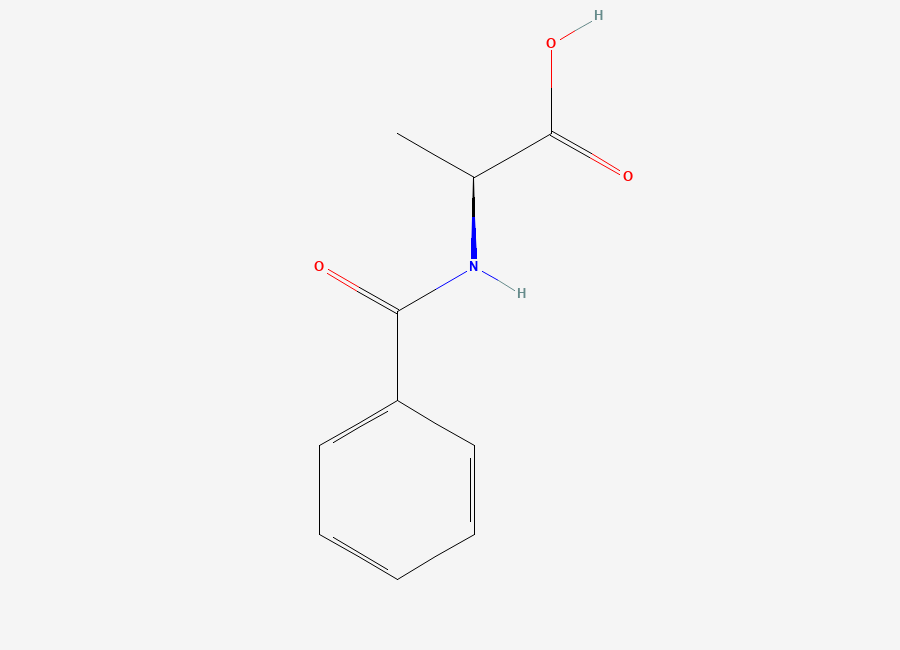 Two-dimensional chemical structure of N-benzoyl-L-alanine