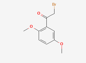 Two-dimensional chemical structure of 2-Bromo-2′,5′-dimethoxyacetophenone, CAS 1204-21-3