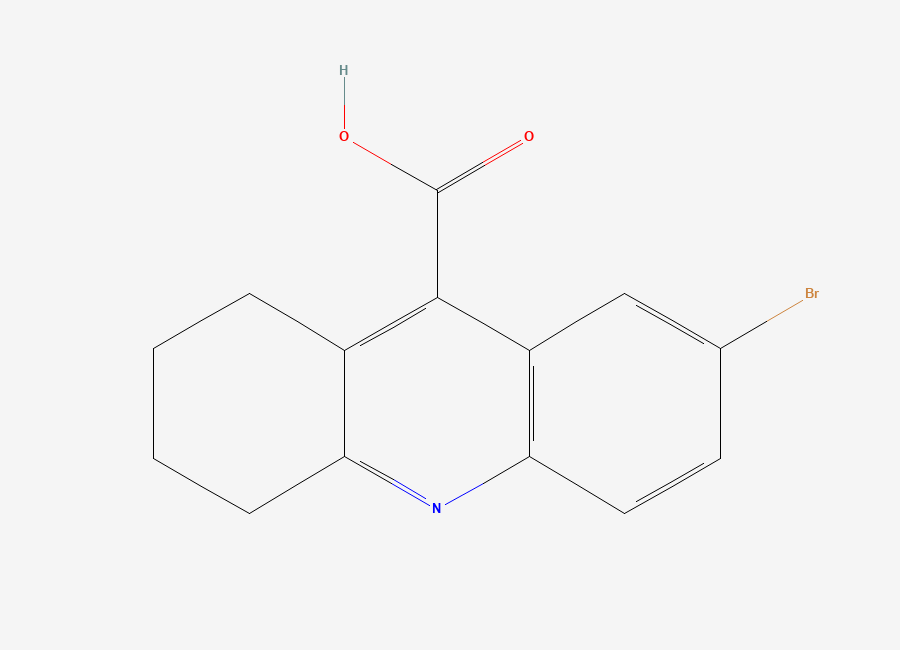 Two-dimensional chemical structure of 7-Bromo-1,2,3,4-tetrahydroacridine-9-carboxylic acid