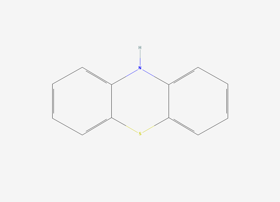 Two-dimensional chemical structure of Phenothiazine, CAS 92-84-2