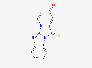 Two-dimensional chemical structure of Lansoprazole Thioxo Impurity, CAS 1246819-06-6