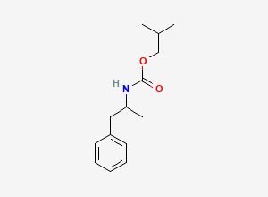 Two-dimensional chemical structure of (1-Methyl-2-phenyl-ethyl)-carbamic acid isobutyl ester, CAS 27822-62-4