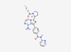 Two-dimensional chemical structure of Acalabrutinib, CAS 1420477-60-6