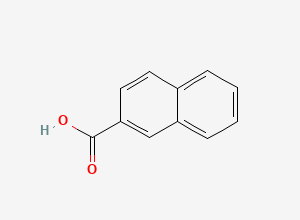 Two-dimensional chemical structure of 2-Naphthoic acid, CAS 93-09-4