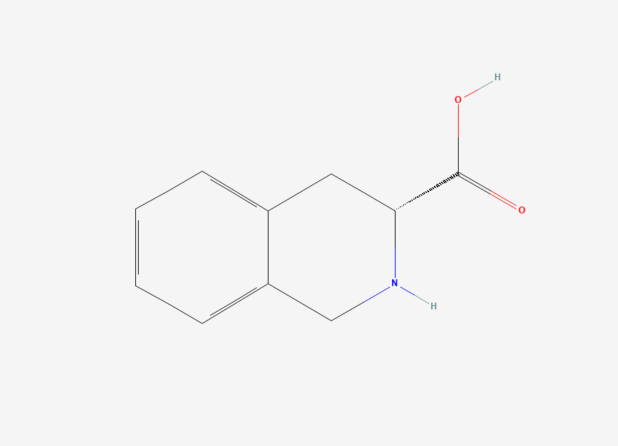 Two-dimensional chemical structure of (3R)-1,2,3,4-tetrahydroisoquinoline-3-carboxylic acid