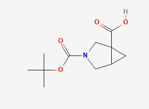 Two-dimensional chemical structure of 3-Boc-3-azabicyclo[3.1.0]hexane-1-carboxylic acid