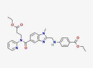 Two-dimensional chemical structure of Dabigatran Impurity 11, CAS 1422495-93-9