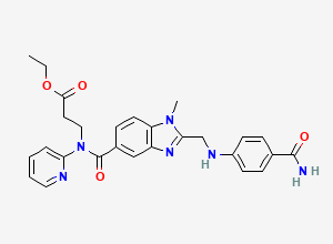 Two-dimensional chemical structure of Dabigatran Carboxamide Ethyl Ester, CAS 1422435-41-3