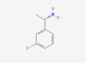 Two-dimensional chemical structure of (1S)-1-(3-Fluorophenyl)ethylamine