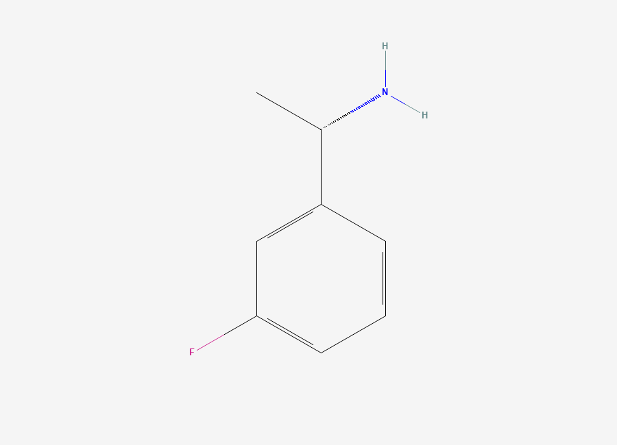 Two-dimensional chemical structure of (1S)-1-(3-Fluorophenyl)ethylamine