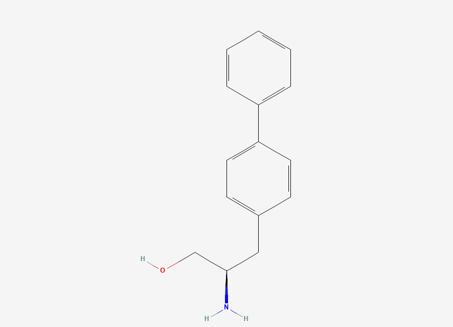 Two-dimensional chemical structure of (2R)-2-amino-3-(4-phenylphenyl)propan-1-ol