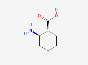 Two-dimensional chemical structure of (1S,2R)-2-aminocyclohexane-1-carboxylic acid