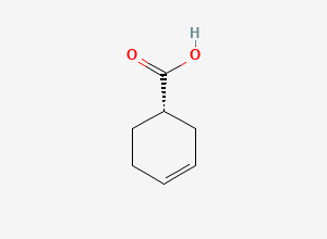 Two-dimensional chemical structure of (S)-(-)-3-Cyclohexene-1-carboxylic Acid