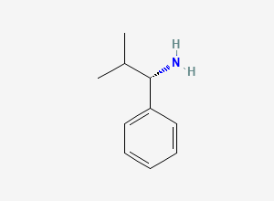 Two-dimensional chemical structure of (S)-2-Methyl-1-phenylpropan-1-amine