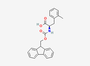 Two-dimensional chemical structure of Fmoc-2-methyl-D-phenylalanine
