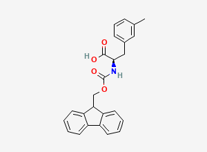 Two-dimensional chemical structure of (R)-2-((((9H-Fluoren-9-yl)methoxy)carbonyl)amino)-3-(m-tolyl)propanoic acid