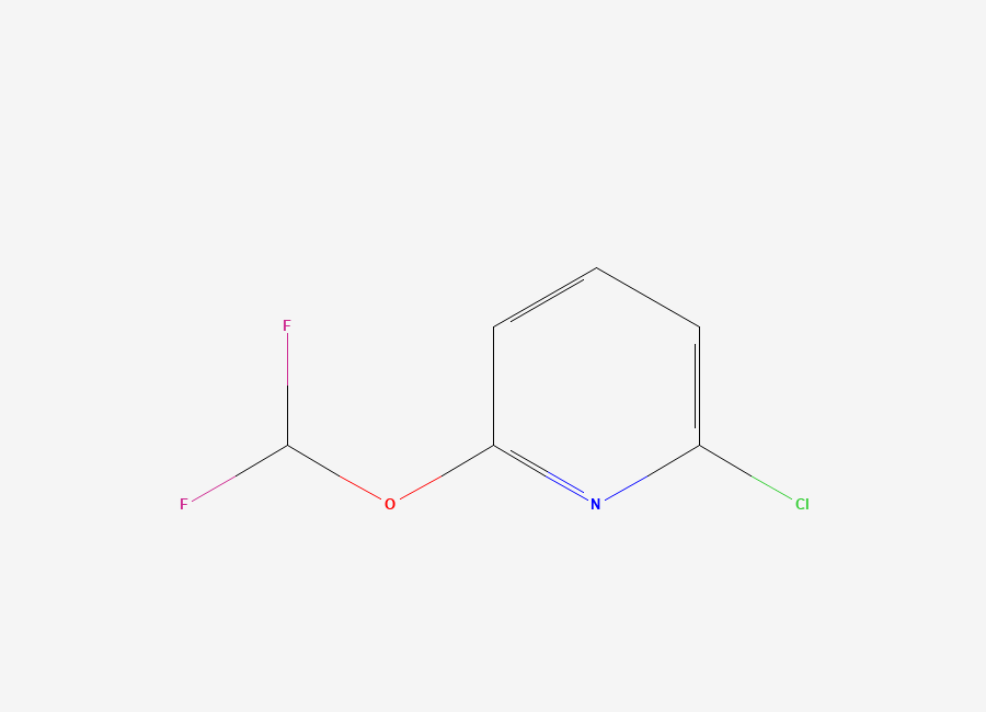 Two-dimensional chemical structure of 2-Chloro-6-(difluoromethoxy)pyridine