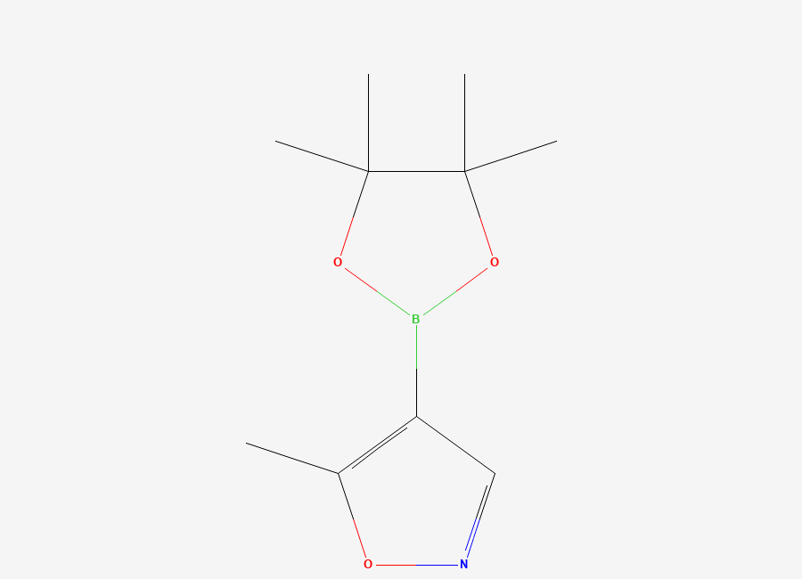 Two-dimensional chemical structure of 5-Methyl-4-(4,4,5,5-tetramethyl-1,3,2-dioxaborolan-2-yl)-1,2-oxazole
