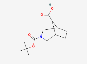 Two-dimensional chemical structure of 3-Boc-3-azabicyclo(3.2.1)octane-8-carboxylic acid