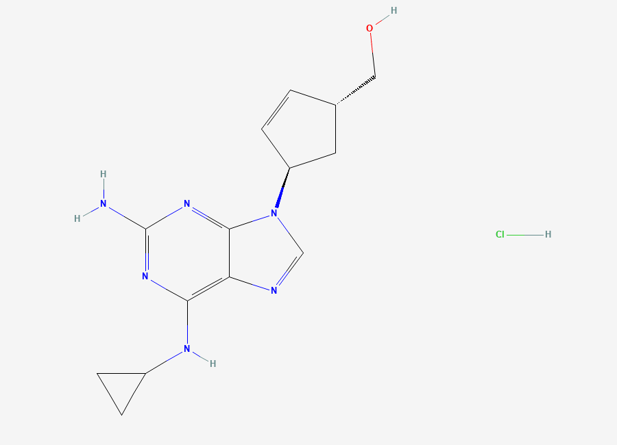 Two-dimensional chemical structure of trans-Abacavir Hydrochloride