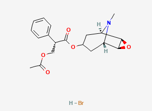 Two-dimensional chemical structure of O-Acetyl Scopolamine Hydrobromide, CAS 5027-67-8