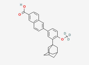 Two-dimensional chemical structure of Adapalene-D3, CAS 1276433-89-6
