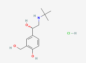 Two-dimensional chemical structure of Salbutamol (S)-Isomer HCl / Albuterol HCl (S)-Isomer, CAS 50293-91-9