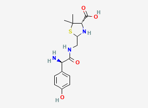 Two-dimensional chemical structure of Amoxicillin EP Impurity E / Amoxicillin Related Compound E /Amoxicillin Penilloic Acid, CAS 1356020-01-3