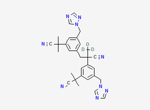 Two-dimensional chemical structure of Anastrozole-d3 Dimer Impurity