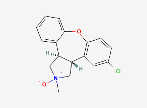 Two-dimensional chemical structure of (3aR,12bR)-5-Chloro-2-methyl-2-oxo-2,3,3a,12b-tetrahydro-1H-2lambda~5~-dibenzo[2,3:6,7]oxepino[4,5-c]pyrrole